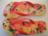 chinelo personalizado florido