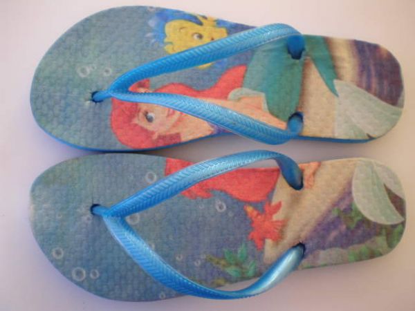 chinelo personalizado pequena sereia